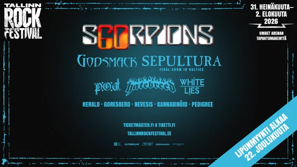 Tallinn Rock Festival 2026 Tickets at Unibet Arena