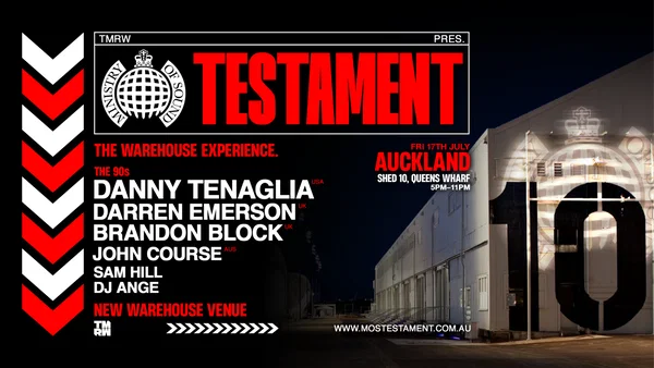 Ministry of Sound Testament Auckland Tickets