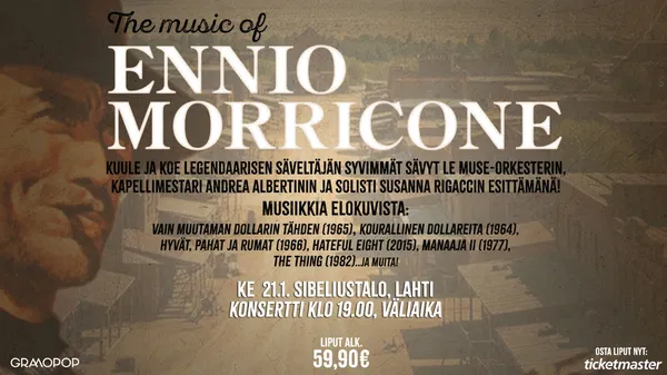 The Music of Ennio Morricone Live at SIBELIUSTALO Lahti