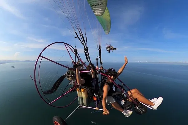 Soar Above Pattaya: Tandem Paramotor Adventure at Sunrise or Sunset!