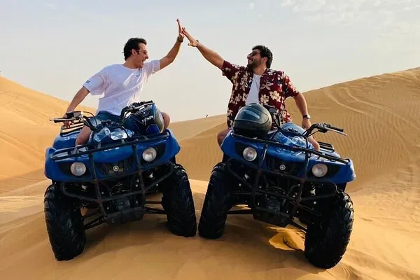 Dubai Desert Adventure: Camel, Quad Bike, and Dune Thrills!