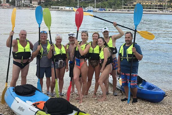 Rovinj Kayak Tour: Island Exploration & Snorkeling Fun
