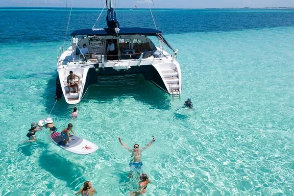 Puerto Morelos Sandbar Sail: Catamaran Adventure!