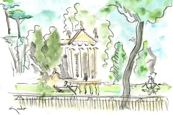 Unleash Your Inner Artist: Watercolor Tour at Villa Borghese with Guido