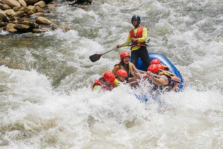 Phang Nga Thrills: White-Water Rafting, Zipline & Monkey Temple Adventure!
