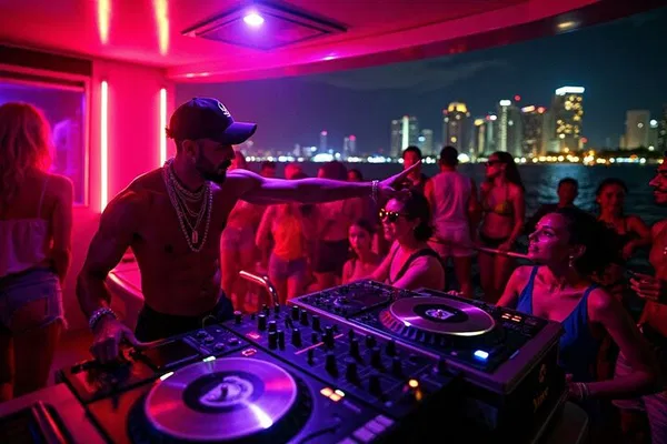 Miami Yacht Party: Neon Nights Cruise with Open Bar
