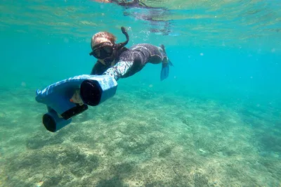 Glide & Snorkel: Explore Pula's Underwater Wonders with Sea Scooters!