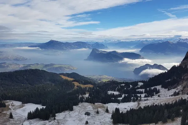 Winter's Embrace: Private Pilatus Tour from Basel