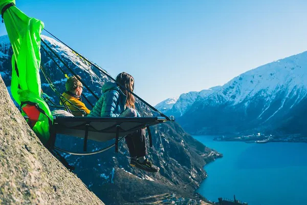 Defy Gravity: Cliff Camping Adventure in Ullensvang's Fjords