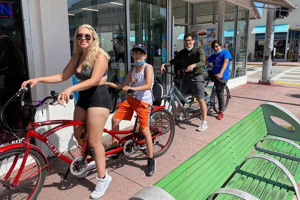 Glide Through South Beach: A Tandem Bike Adventure!
