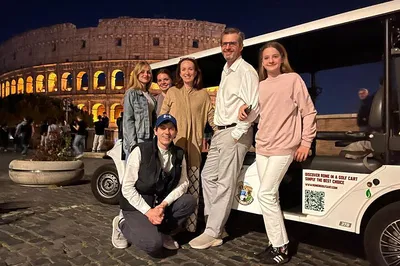 Rome Night Golf Cart Tour with Hotel Pickup