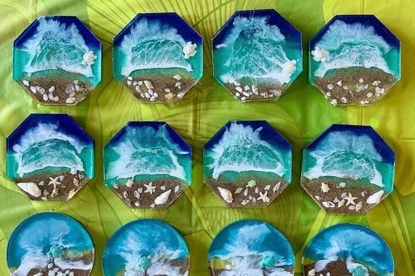 Craft Stunning Resin Coasters: A Hands-On Art Experience in Paradise