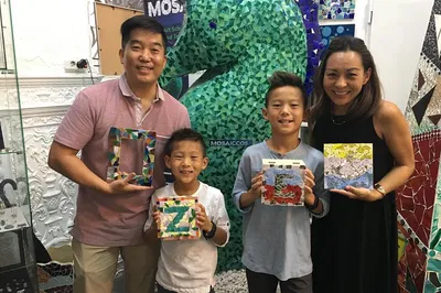 Unleash Your Inner Gaudí: Family Mosaic Art Class in Barcelona