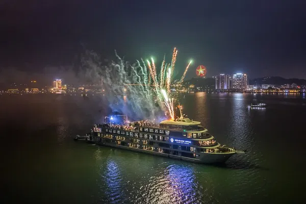 Halong Bay Luxury Dinner Cruise: Fireworks & Feast!