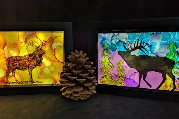 Unleash Your Creativity: Alcohol Ink Light Box Art in Estes Park