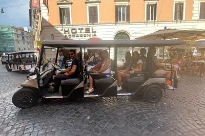 Rome Golf Cart Tour with Colosseum Entry