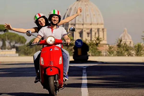 Rome on Two Wheels: Vespa Panoramic Adventure!