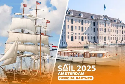 SAIL Amsterdam 2025: Historic Ships & Canal Cruise Aboard a Classic Saloon Boat!