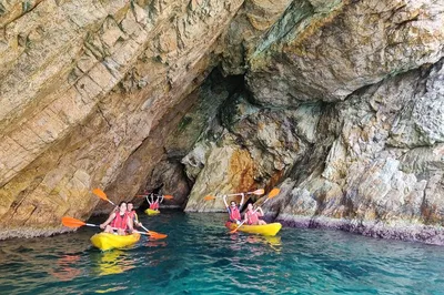 Kayak & Snorkel Tossa de Mar with Paella from Barcelona