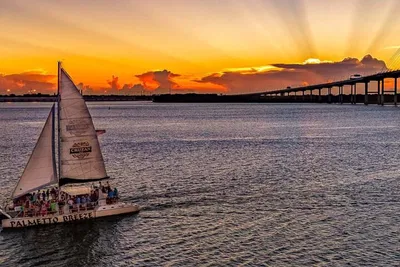 Charleston Sunset Sail: Lux Catamaran Cruise