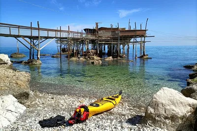 Fossacesia's Coastal Charm: Kayak Adventure Amidst Trabocchi Wonders
