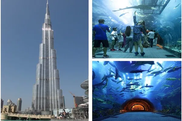 Dubai's Dazzling Duo: Burj Khalifa & Aquatic Wonders!
