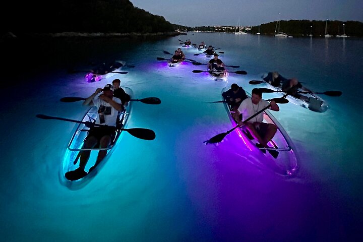 Pula: Clear Kayak Glow Night Tour of Adriatic Marine Life