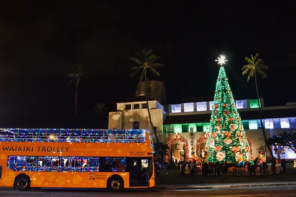 Waikiki Holiday Lights Trolley Tour