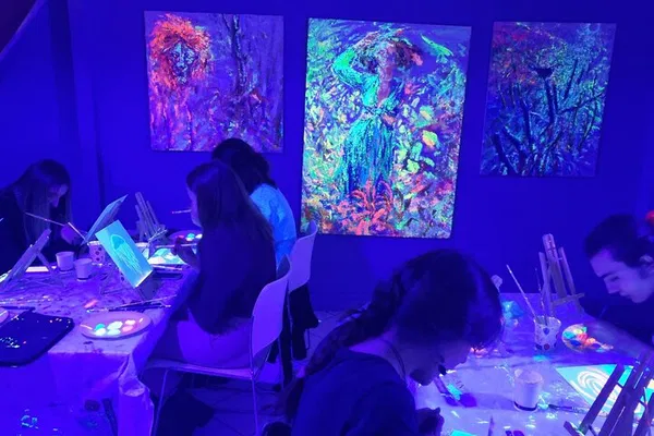 Glow Crazy: Unleash Your Inner Artist in Lyon's Fluorescent Painting Studio!