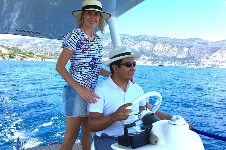 Glide Through Paradise: Private Solar Boat Tour for Two on the French Riviera