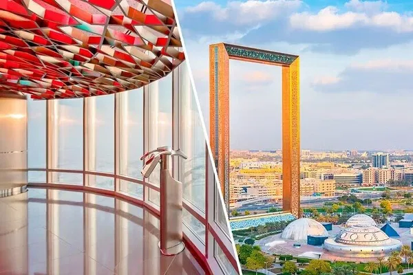 Dubai's Dazzling Heights: Burj Khalifa & Dubai Frame Combo