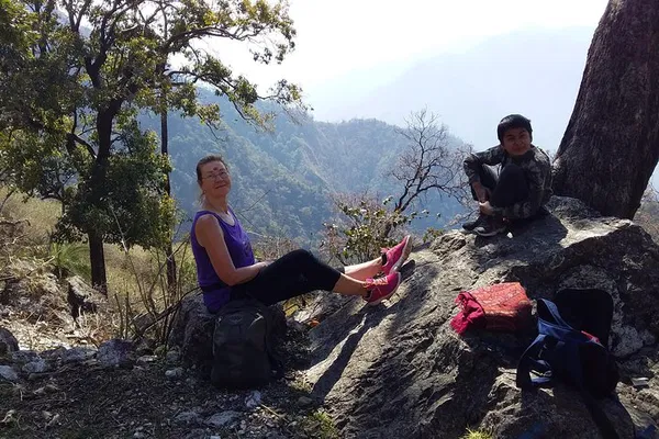 Himalayan Sunrise Hike: Rishikesh Temple Trek & Waterfall