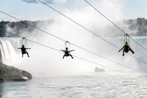 Niagara Falls: Zipline, Helicopter & Jetboat Daredevil Tour