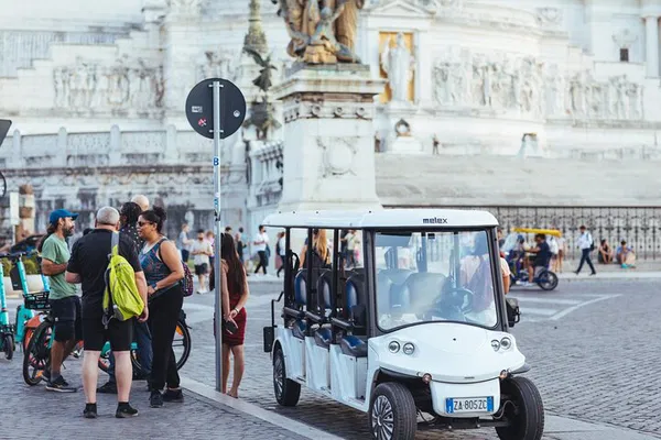 Rome Evening Golf Cart Tour with Aperitivo