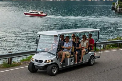 Lake Como City & Boat Tour: Golf Cart & Venetian Taxi!