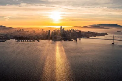 Sunset Spectacle: San Francisco Bay Aerial Tour