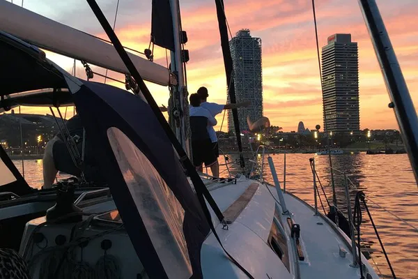 Barcelona Sunset Sail: Cava, Skyline Views, and Coastal Bliss