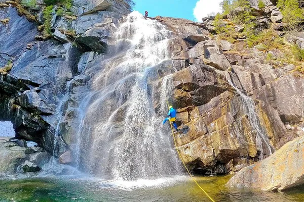 Waterfall Rappelling Canyoning Adventure near Geilo