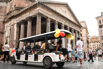 Glide Through Rome's Treasures: An Eco-Friendly Golf Cart Adventure
