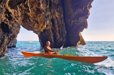 Sunset Kayak Adventure: Explore Poets' Gulf Caves with Aperitif