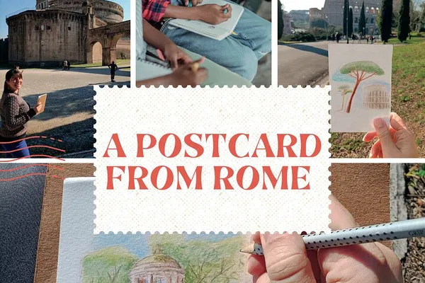 Rome Postcard Tour: Draw Your Own Souvenir!