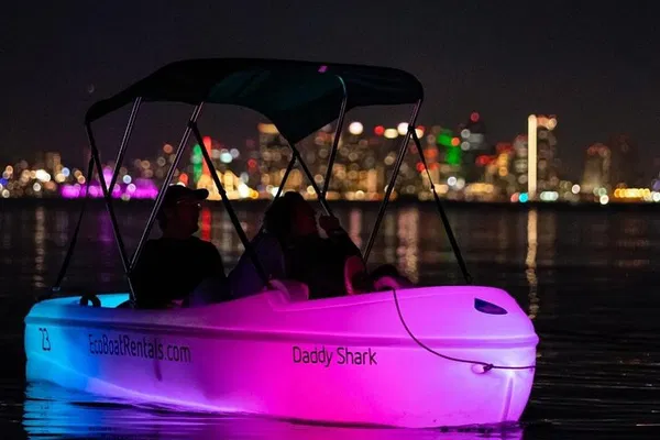 Glow Pedal Boat Ride: San Diego Bay Night Lights!