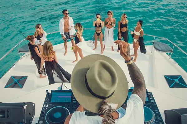 Tulum's Ultimate Party: Dance the Night Away on a Luxury Leopard PowerCat!