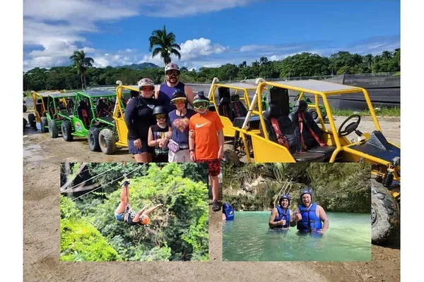 Thrilling Triple Adventure: Zipline, Waterfalls & Buggy Expedition