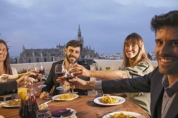 Seville Paella Class: Rooftop Views & Expert Q&A