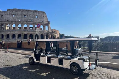 Rome's Iconic Sights: Cruise by Eco-Friendly Golf Cart!
