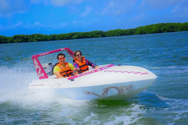 Cancun Jungle Tour: Speedboat, Snorkel & Reef Adventure