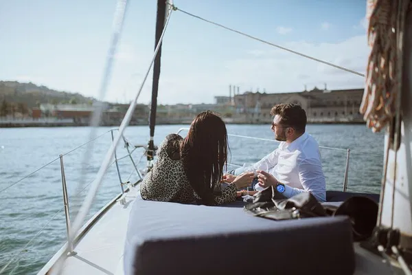 Barcelona Private Sail: Open Bar, Coastal Views & Aquatic Adventures