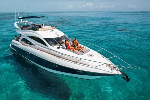 Tulum Coastline: Luxurious Yacht Adventure on a 60' Sunseeker