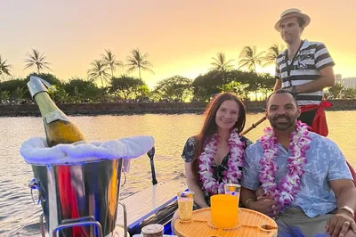 Moonlit Serenade: Waikiki Gondola Cruise for Two